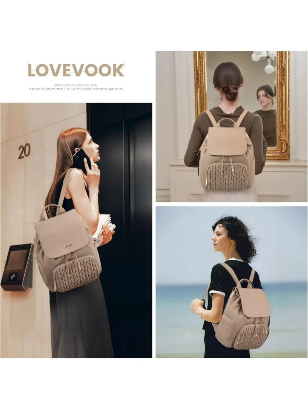 Chic Mini Backpack Purse for Women | Cute Daypack with Anti-Theft Pocket for